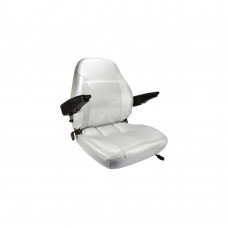 PREMIUM HIGH BACK SEAT SILVER VINYL