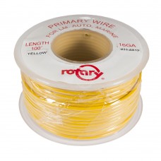 PRIMARY WIRE YELLOW 16AWG 100'